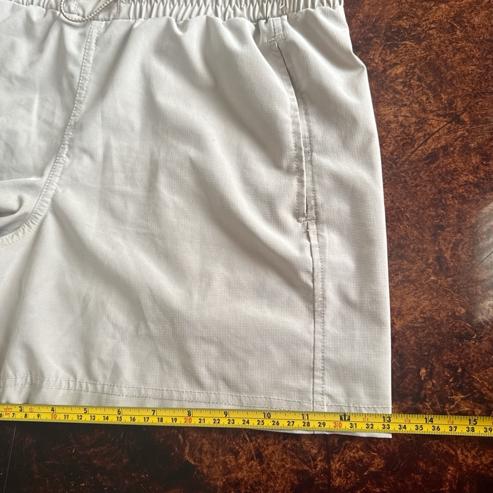 Avalanche Men's Athletic Shorts in Light Cream - Picture 6 of 6